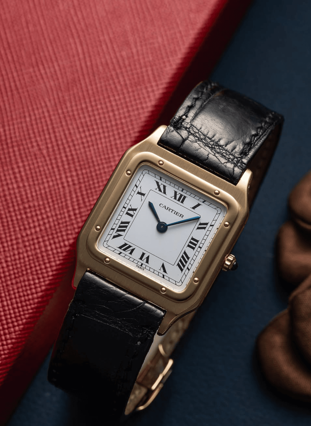 Santos Dumont, Yellow Gold, Ultra-Thin, Ref. 96054, front